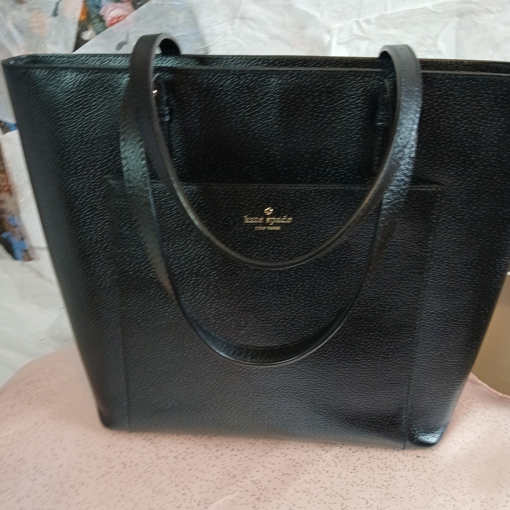 Kate Spade Black Leather Tote Bag NWOT